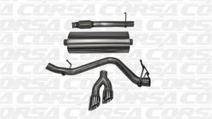 Chevrolet Silverado 1500 Performance Exhaust - Single Side - CORSA Performance - Cat-Back, Reflective Sound Cancellation - Polished - `14-`19